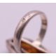 Two silver and amber rings and a cross pendant. Pendant 2.5 cm high. - Image 10 of 10