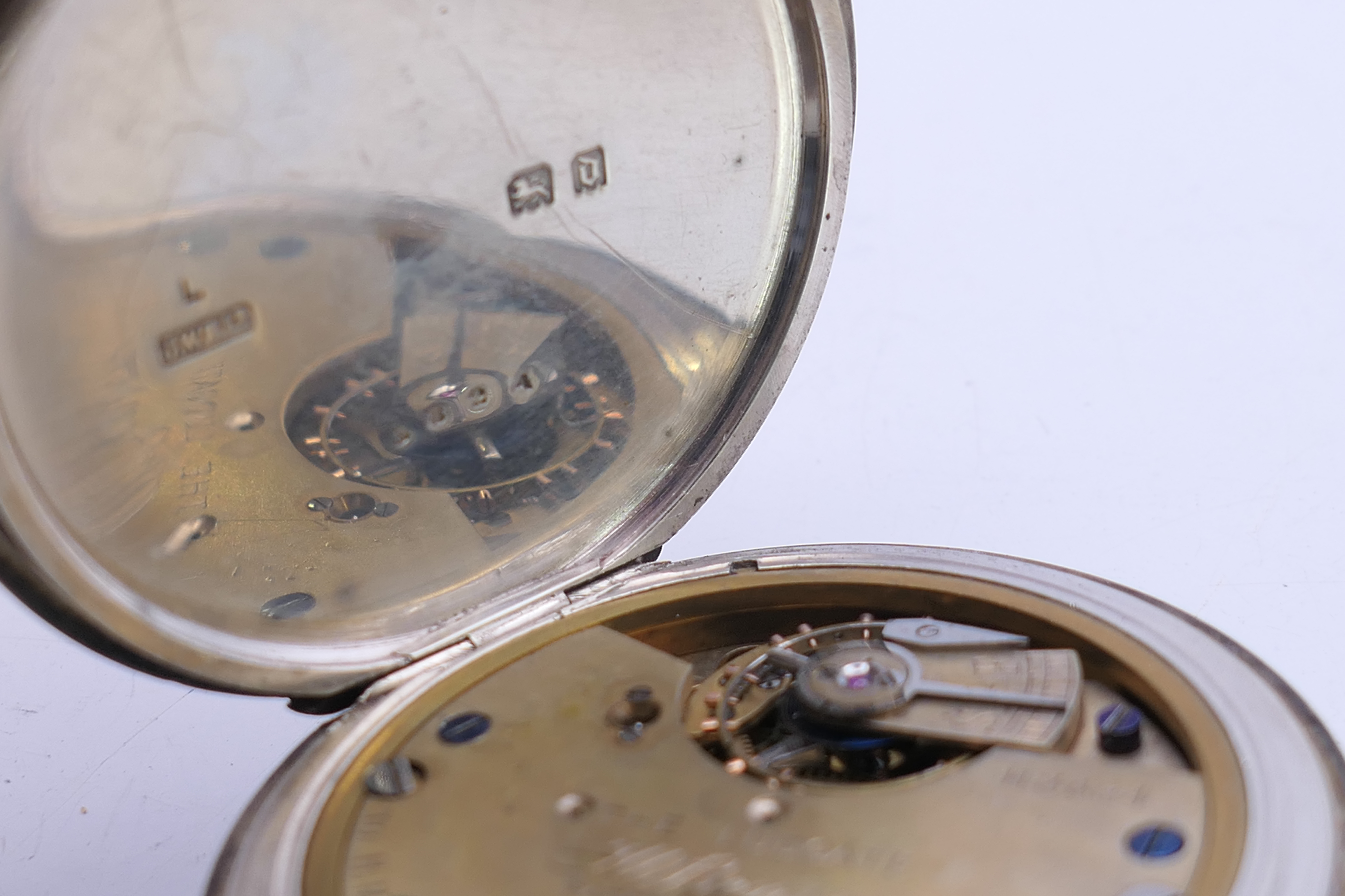 A J W Benson silver pocket watch. 5.25 cm diameter. - Image 5 of 8