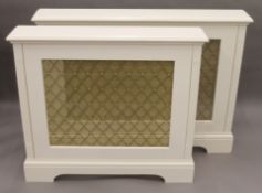 Two modern radiator covers. The largest 120 cm wide x 91 cm high and 17.