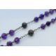 An amethyst bead necklace. 76 cm long. - Image 3 of 4