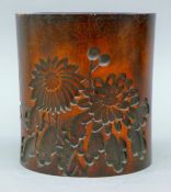 A Chinese brush pot. 15 cm high.