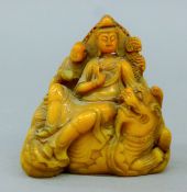 An seal formed as Guanyin. 9 cm high.