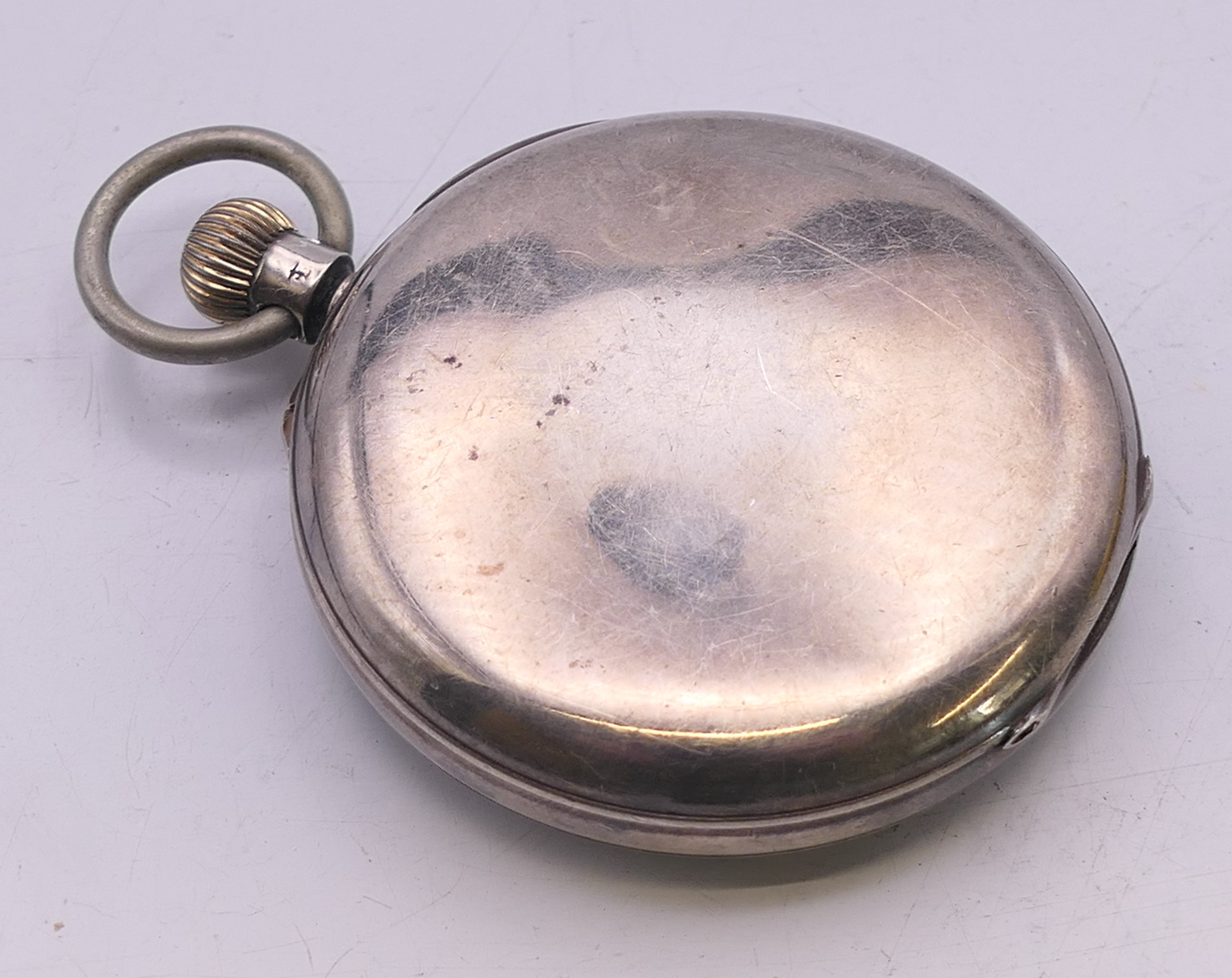 A J W Benson silver pocket watch. 5.25 cm diameter. - Image 8 of 8