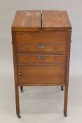 A 19th century mahogany washstand. 45 cm wide x 87 cm high.