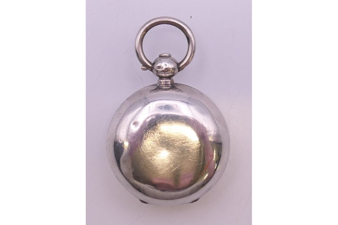 A silver sovereign holder. 4.5 cm high including suspension loop. - Image 2 of 6