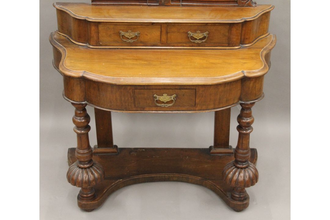 A Victorian mahogany duchess dressing table. 105 cm wide. - Image 4 of 9