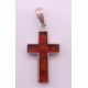 Two silver and amber rings and a cross pendant. Pendant 2.5 cm high. - Image 2 of 10