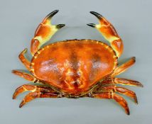 A cast iron crab box. 30 cm wide.
