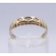 A 9 ct gold three stone diamond ring. Ring size L. 1.3 grammes total weight. - Image 3 of 7