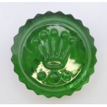 A Rolex green glass paperweight in a Rolex box,
