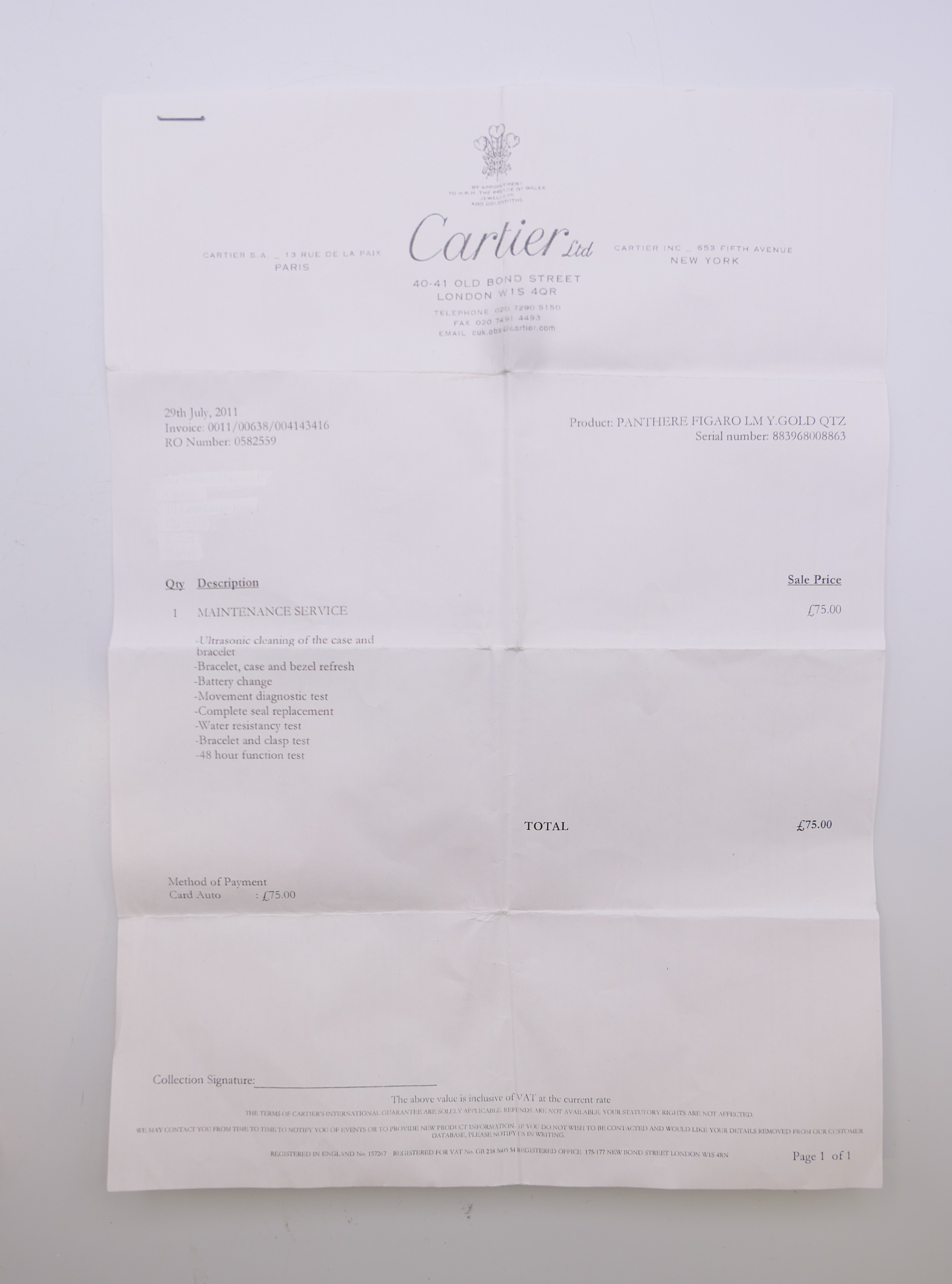 A boxed Panthere Cartier 18 ct gold gentlemen's wristwatch, numbered 883968, 008863, - Image 8 of 11