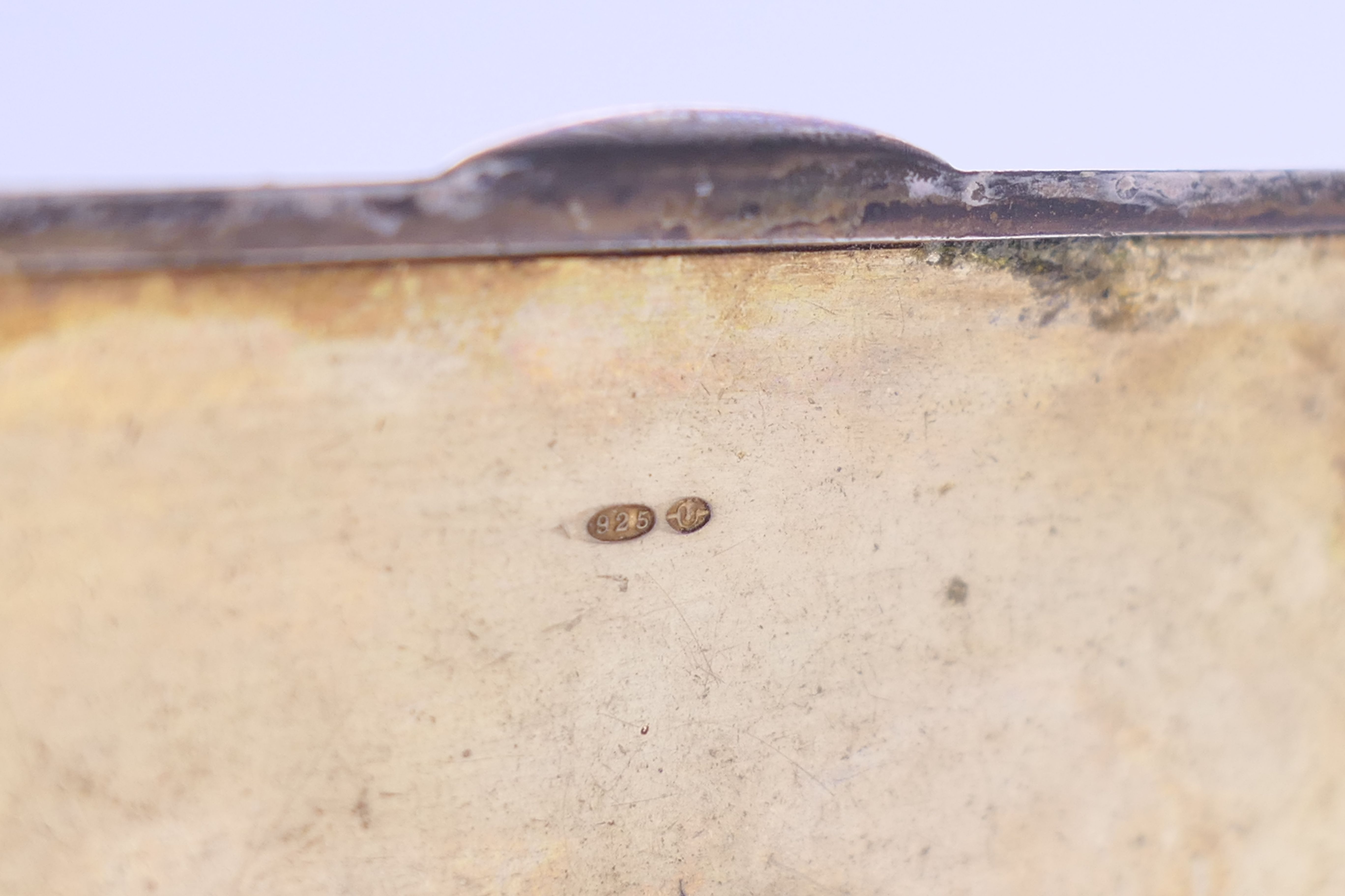 A silver and pale blue enamel snuffbox, - Image 4 of 6