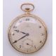 A 9 ct gold Omega open face pocket watch. 4.5 cm diameter. 63 grammes total weight. - Image 1 of 8