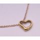 A 9 ct gold heart shaped pendant on a 9 ct gold fine chain. Pendant 1 cm x 1 cm, chain 42 cm long. - Image 7 of 9