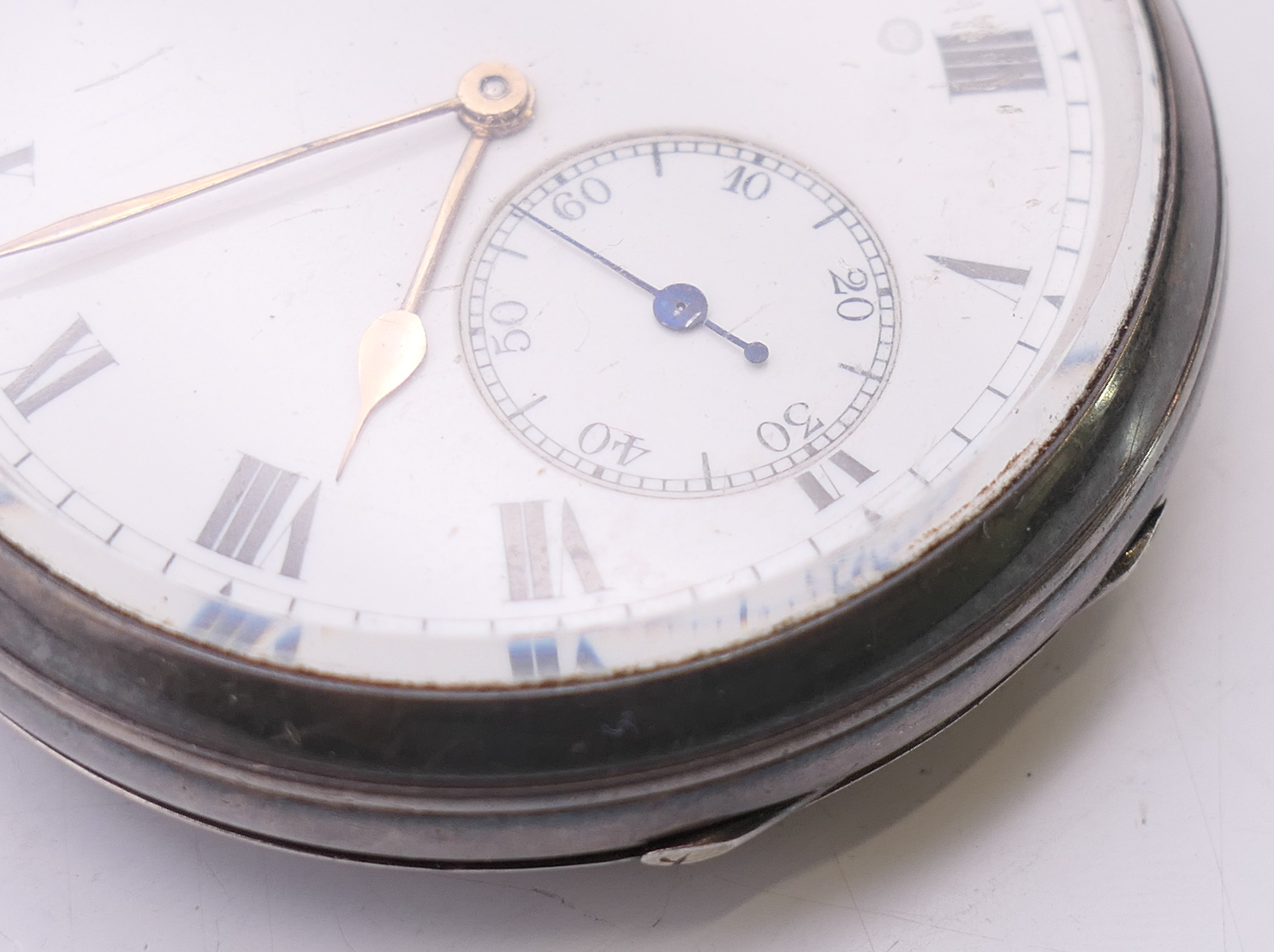 A J W Benson silver pocket watch. 5.25 cm diameter. - Image 3 of 8