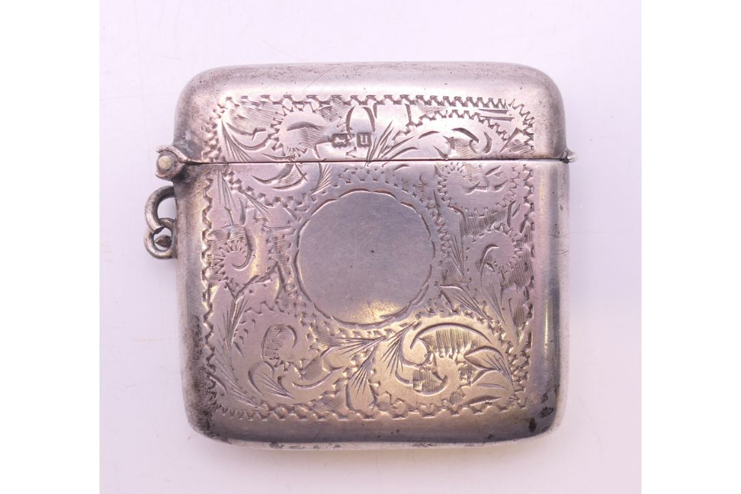 A silver vesta case. 5 cm high. - Image 1 of 6