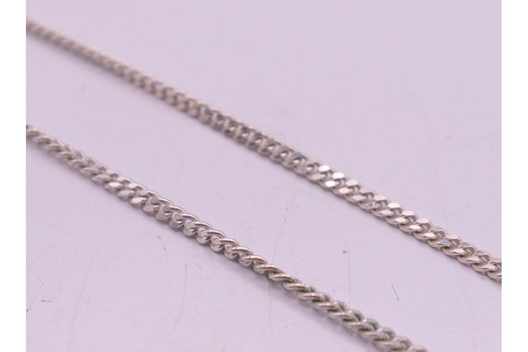 A silver ingot pendant on a silver chain. - Image 5 of 6