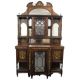 A Victorian inlaid rosewood side cabinet. 152 cm wide, 260 cm high. - Image 1 of 13