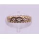 A 9 ct gold three stone diamond ring. Ring size L. 1.3 grammes total weight. - Image 1 of 7