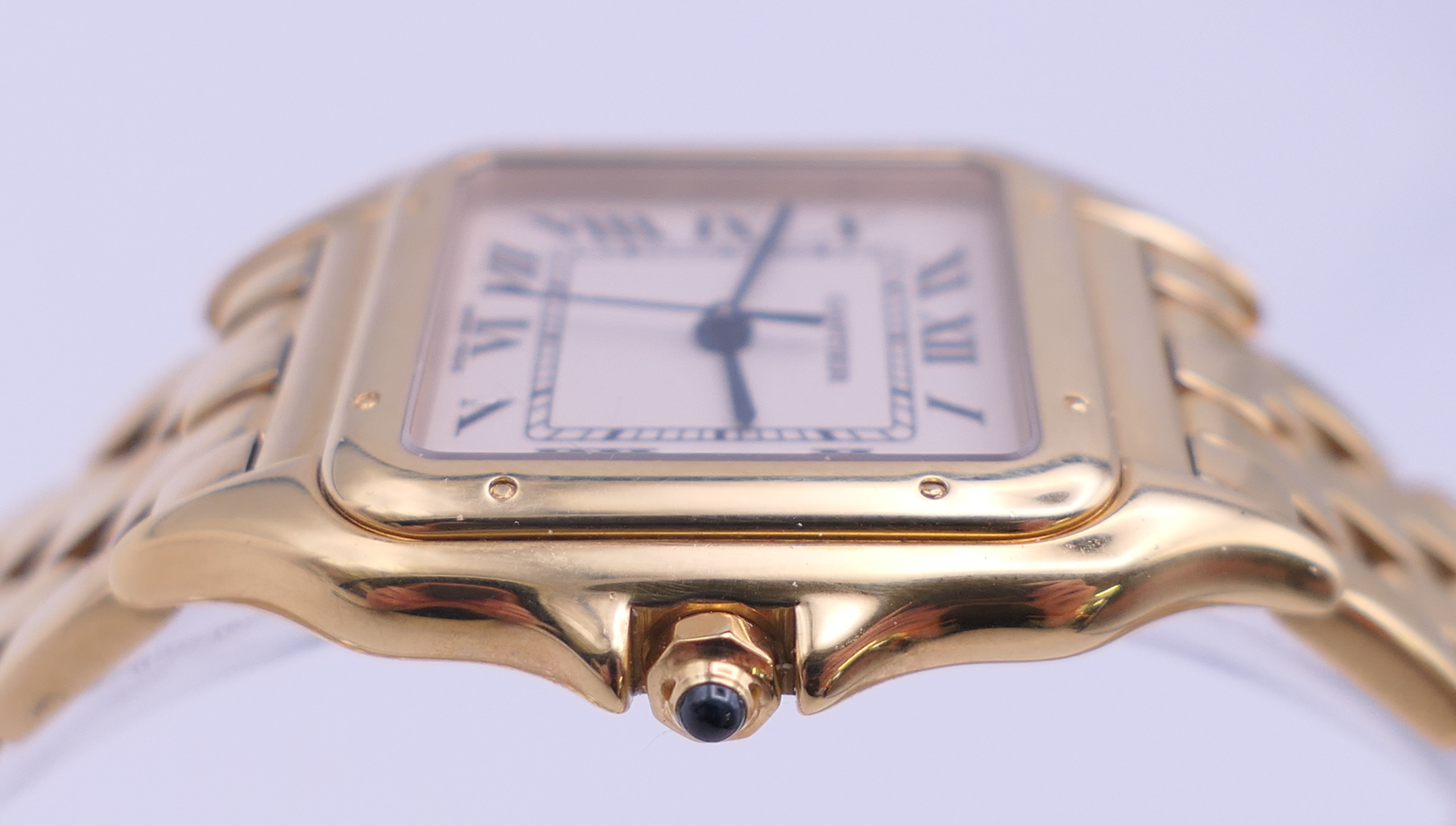A boxed Panthere Cartier 18 ct gold gentlemen's wristwatch, numbered 883968, 008863, - Image 4 of 11