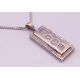 A silver ingot pendant on a silver chain. - Image 3 of 6