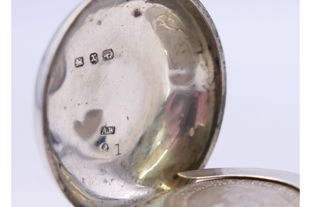 A silver sovereign holder. 4.5 cm high including suspension loop. - Image 6 of 6