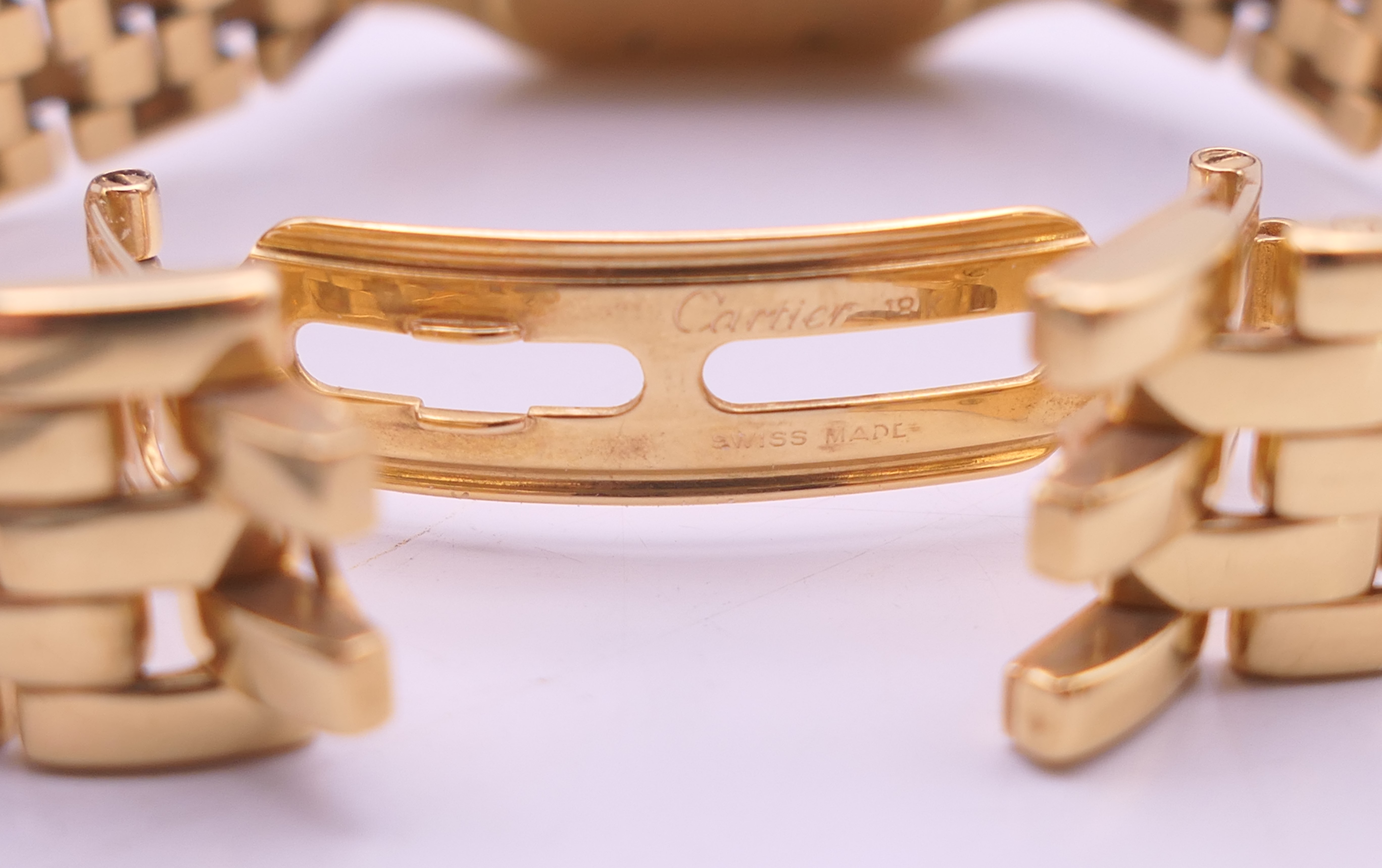 A boxed Panthere Cartier 18 ct gold gentlemen's wristwatch, numbered 883968, 008863, - Image 7 of 11