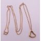 A 9 ct gold heart shaped pendant on a 9 ct gold fine chain. Pendant 1 cm x 1 cm, chain 42 cm long. - Image 3 of 9