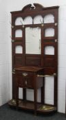A Victorian mahogany hall stand. 110 cm wide x 220 cm high.