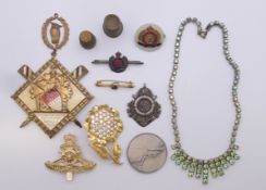 A quantity of miscellaneous items to include a 1949 Cologne Carnival medal (Festausschuss des