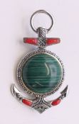 A silver anchor brooch. 4 cm high.