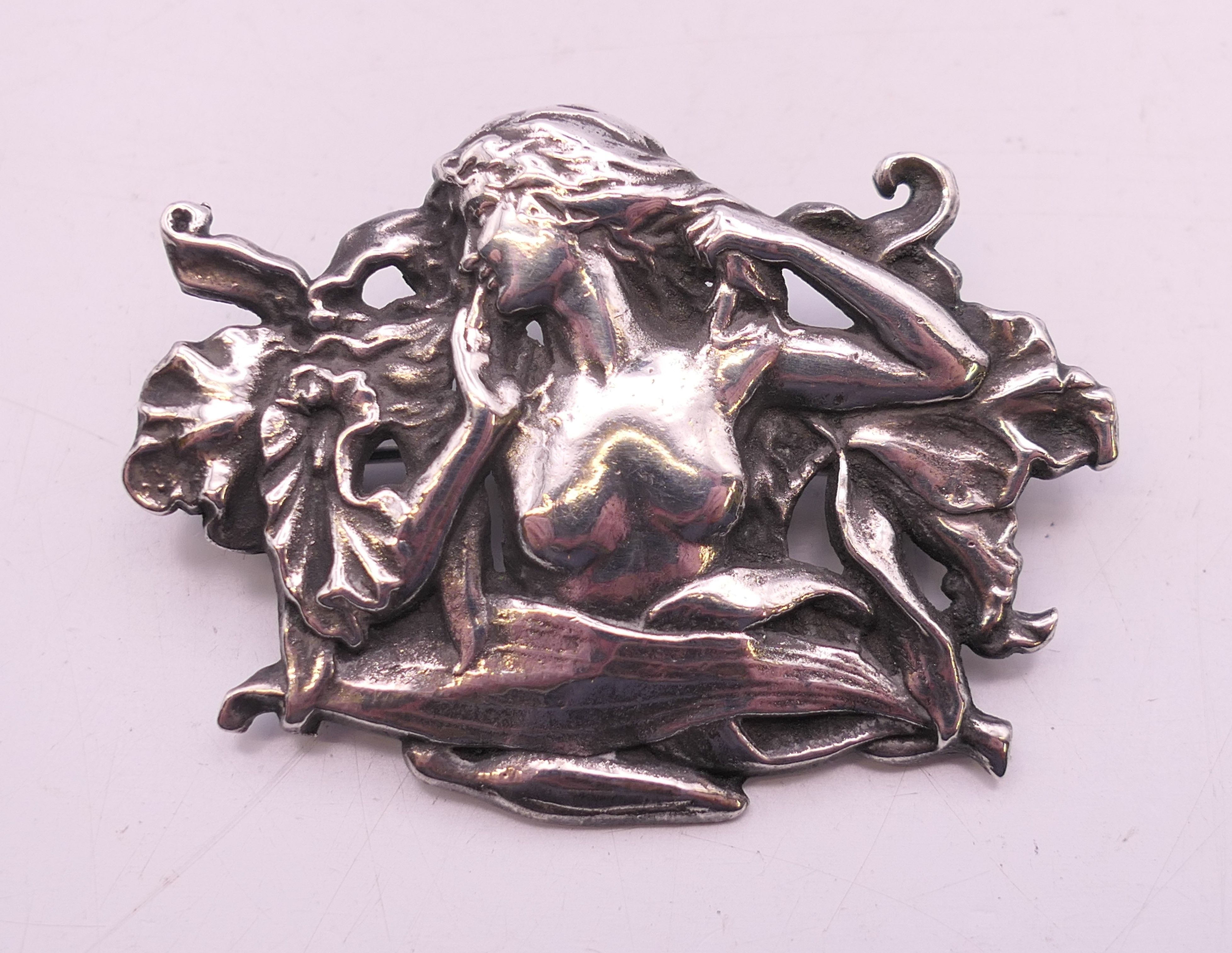 A silver abstract squares brooch hallmarked for Birmingham 1964, - Image 2 of 10