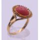 An 18 ct gold coral ring. Ring size V. 5.3 grammes total weight. - Image 3 of 5