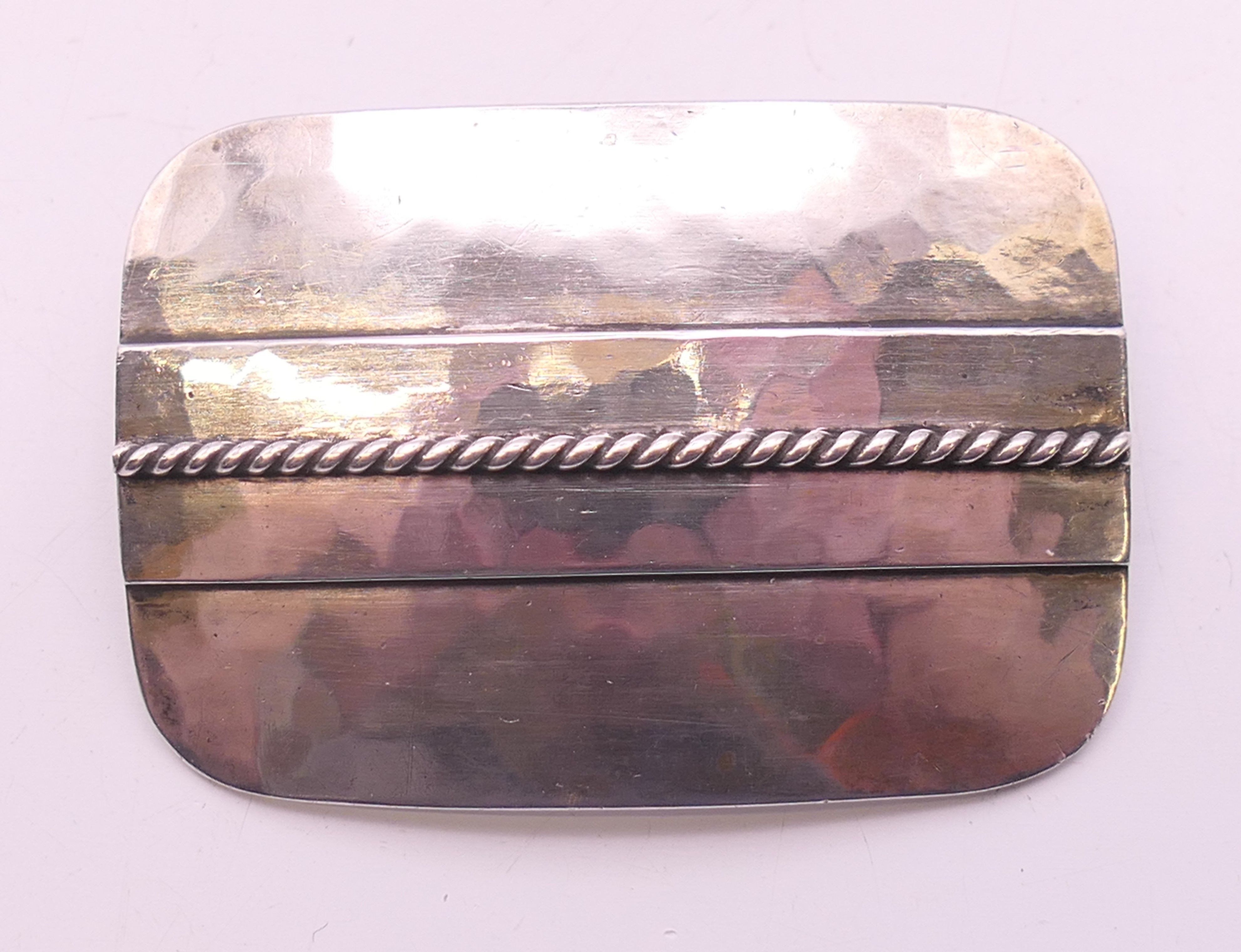 A silver abstract squares brooch hallmarked for Birmingham 1964, - Image 5 of 10