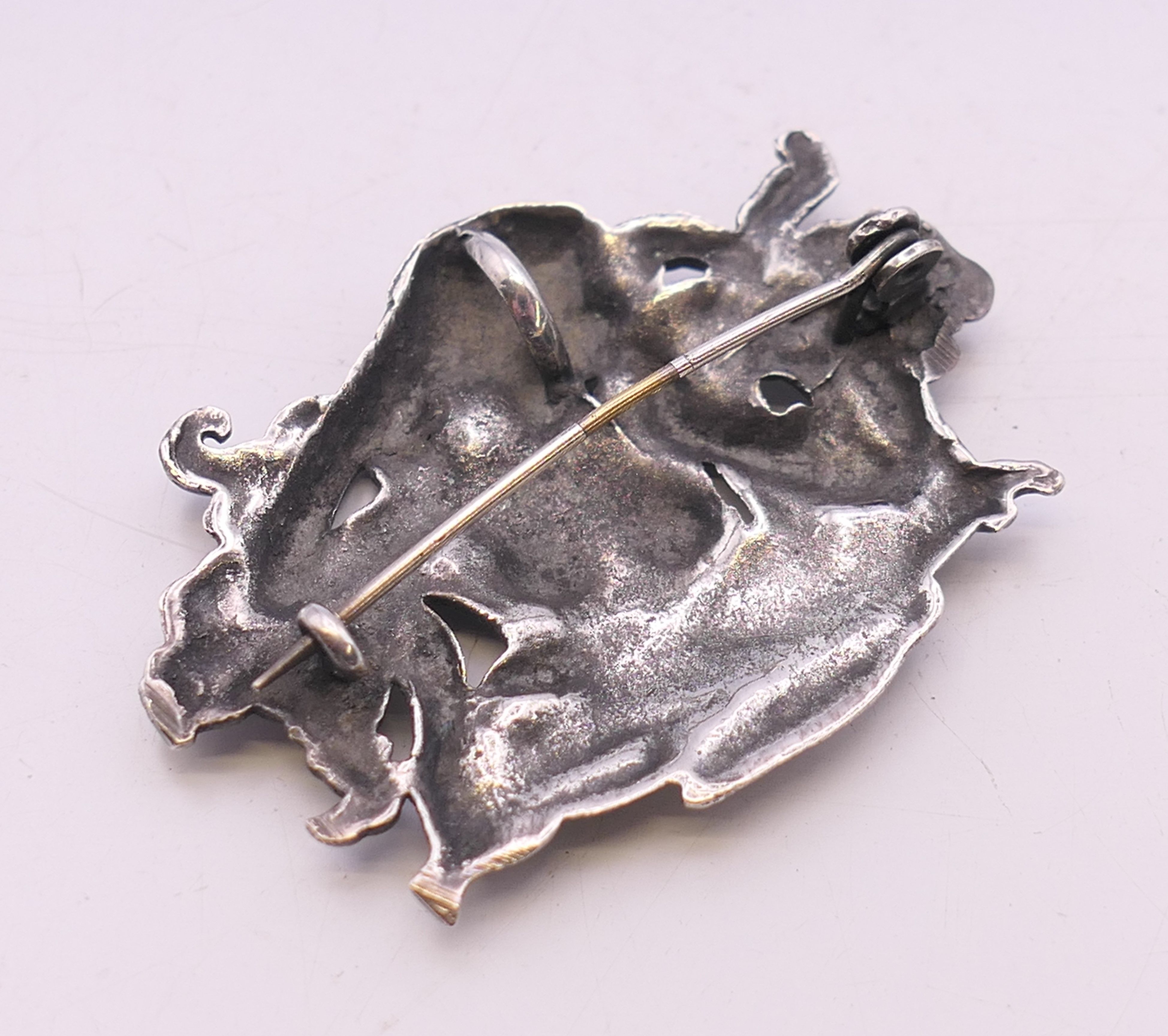A silver abstract squares brooch hallmarked for Birmingham 1964, - Image 4 of 10