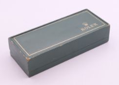 A vacant 1970's Rolex watch box. 15 cm long.