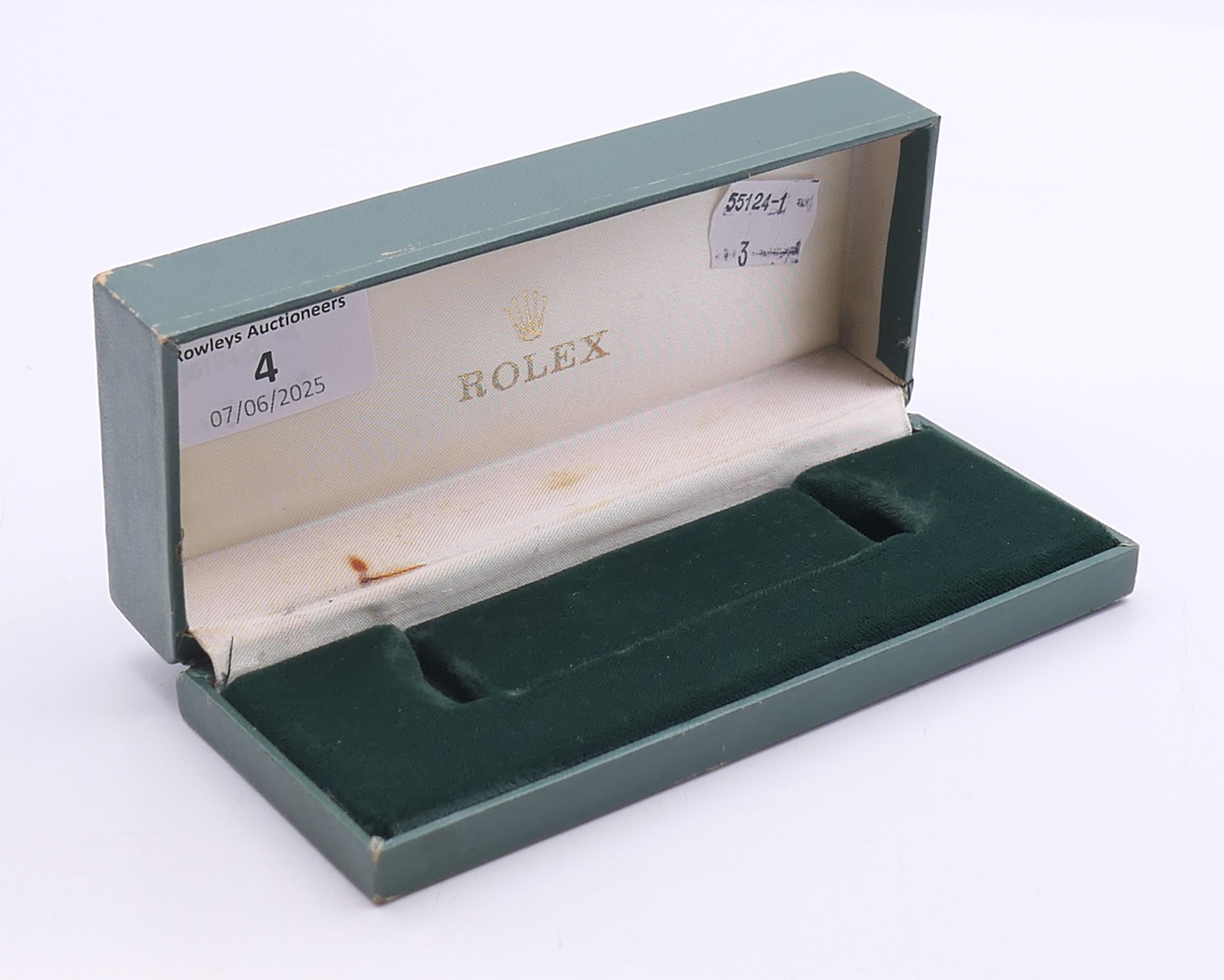 A vacant 1970's Rolex watch box. 15 cm long. - Image 3 of 5