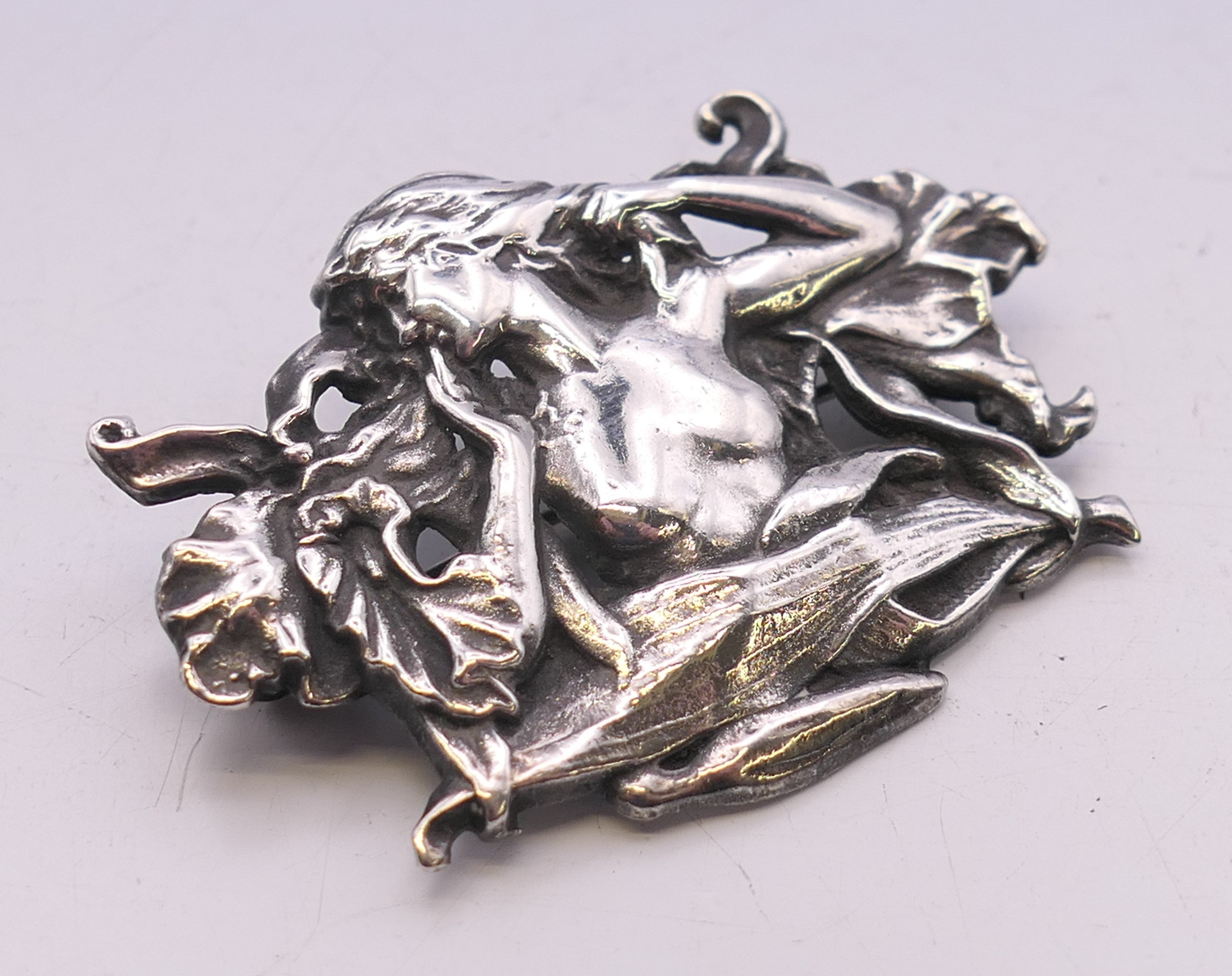 A silver abstract squares brooch hallmarked for Birmingham 1964, - Image 3 of 10