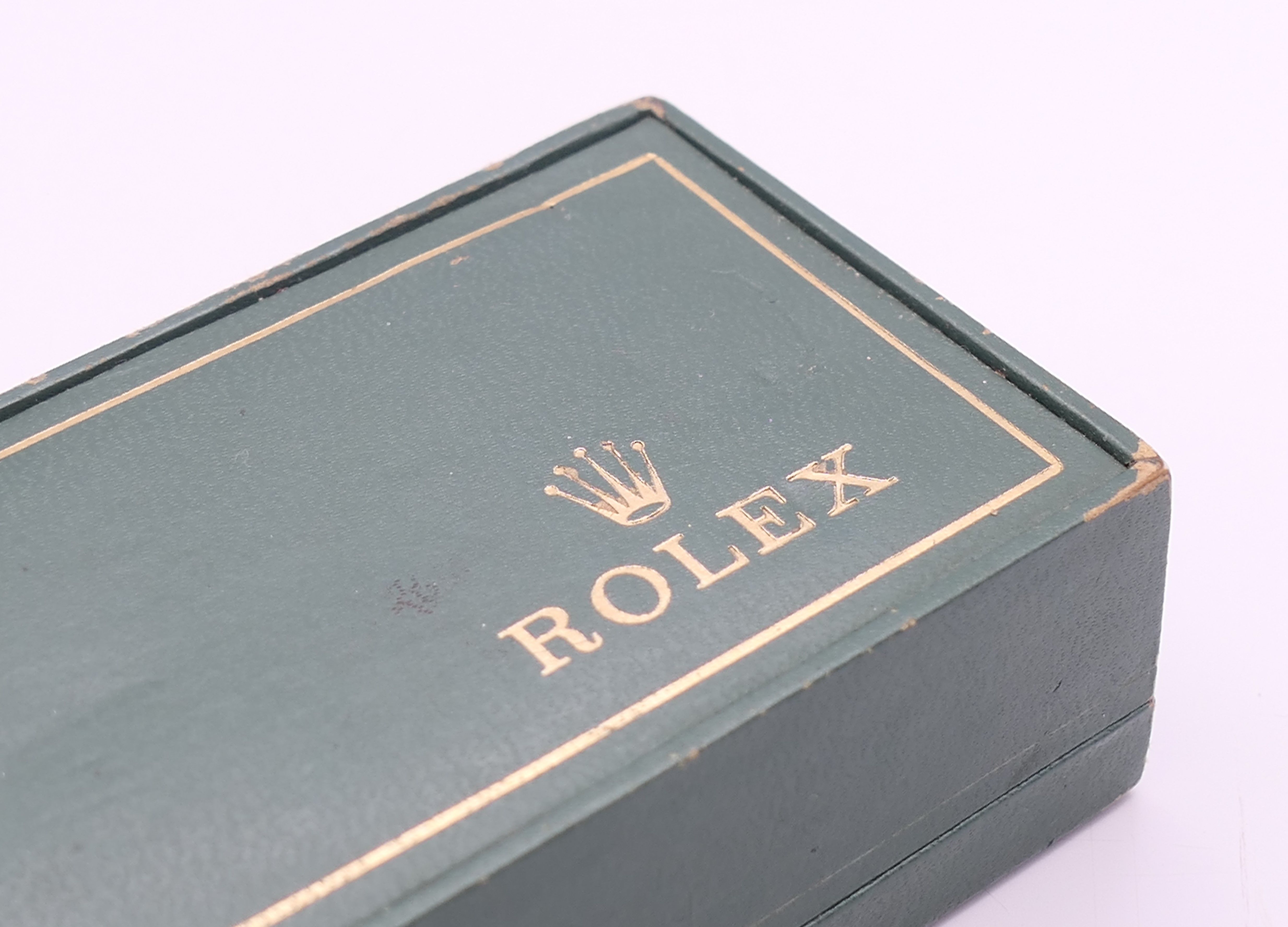 A vacant 1970's Rolex watch box. 15 cm long. - Image 2 of 5