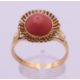 An 18 ct gold coral ring. Ring size V. 5.3 grammes total weight. - Image 2 of 5