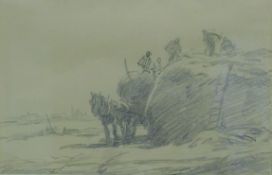 SOPER, GEORGE (1870-1942) British (AR), Haystack, pencil, unframed. 13 x 20 cm.