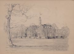 CHARLES H OVERLY, American, three scenes of Williamsburg, Virginia: 'The Brunton Parish Church',