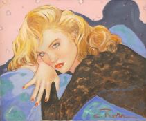 COLLEEN ROSS (born 1946) American, 'The One Who Really Loves You', oil on canvas, signed,