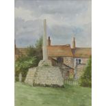 JAN SEAMAN, 'Binham, Norfolk', watercolour, signed, framed and glazed. 21 x 29.5 cm.