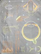 PAUL SOUGY, two anatomical teaching charts. 98.5 x 129 cm.