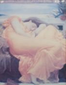 LORD FREDERIC LEIGHTON, 'Flaming June', print, framed and glazed. 59 x 75 cm.