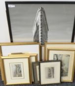 A quantity of various prints. The largest 63.5 x 83.5 cm.