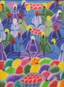 HAITIAN SCHOOL, three oil paintings on canvas, all signed, framed. The largest 43 x 57.5 cm.