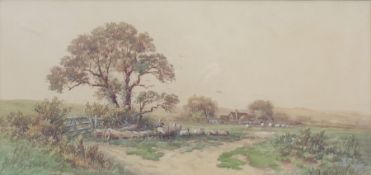 C W OSWALD RI, 'Shepherd' and 'Shepherdess', a pair of watercolours, signed, framed and glazed.