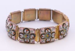 A micro mosaic bracelet. 18.5 cm long.
